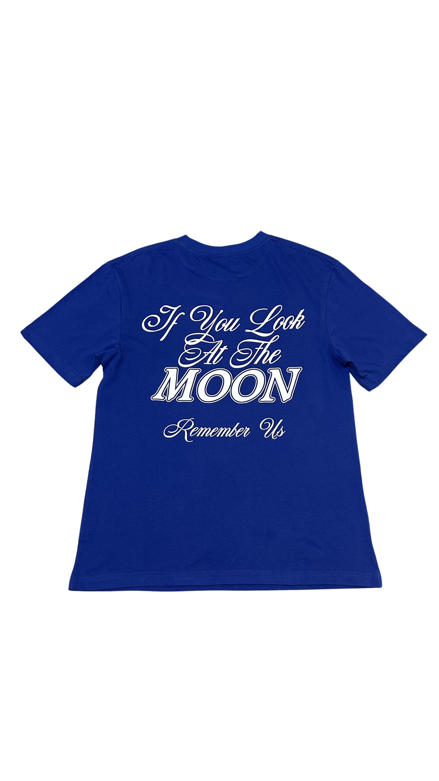 NSTLGIC "LOOK AT THE MOON" BLUE TEE