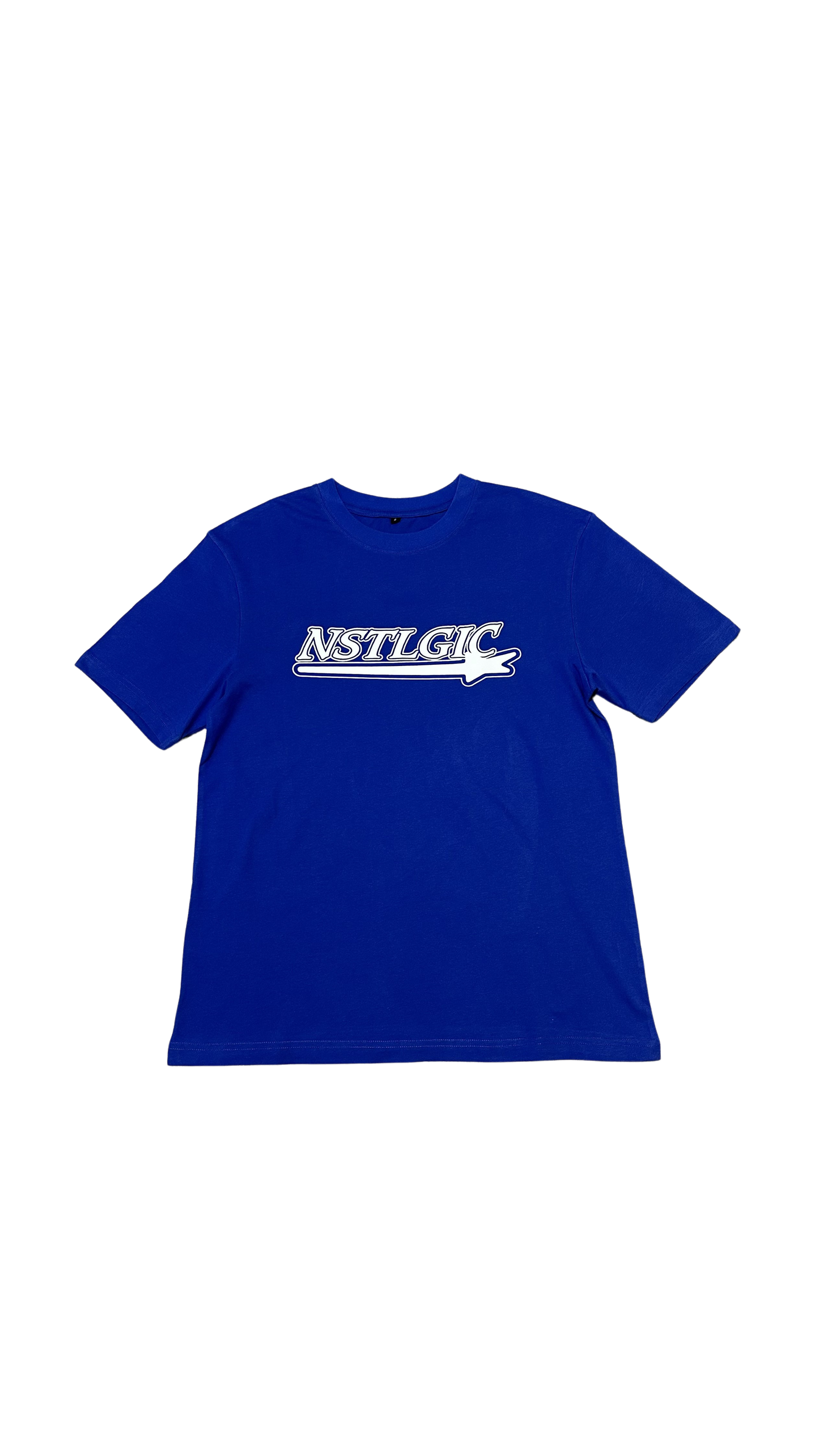 NSTLGIC "LOOK AT THE MOON" BLUE TEE