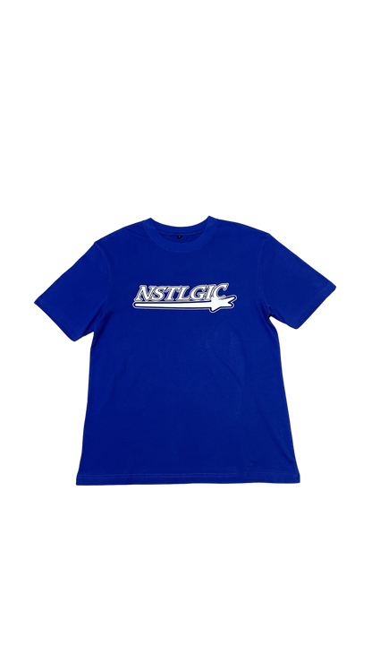 NSTLGIC "LOOK AT THE MOON" BLUE TEE