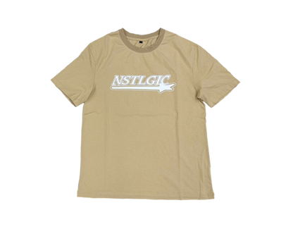 NSTLGIC "LOOK AT THE MOON" BEIGE TEE