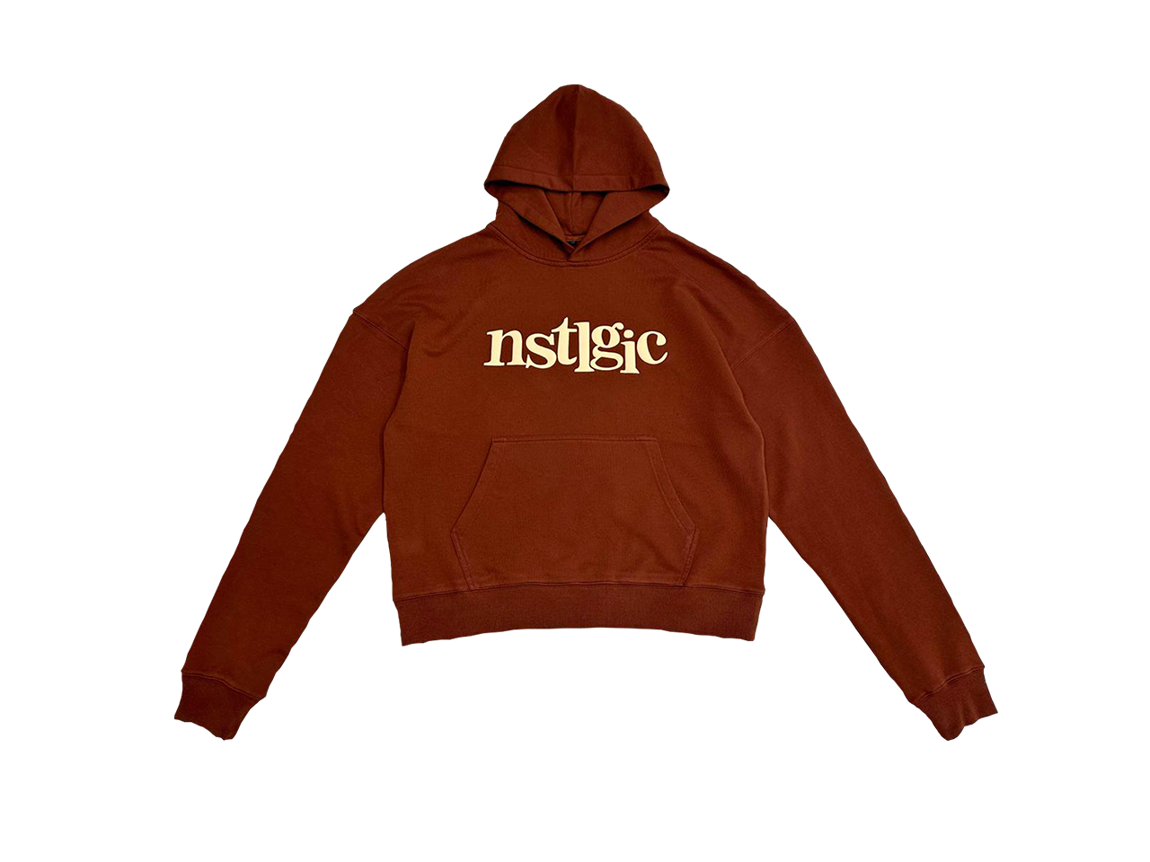 NSTLGIC BASIC BROWN HOODIE