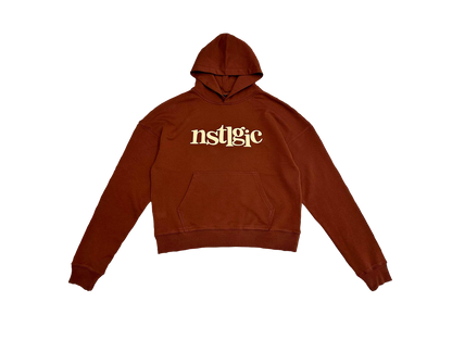 NSTLGIC BASIC BROWN HOODIE