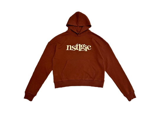 NSTLGIC BASIC BROWN HOODIE